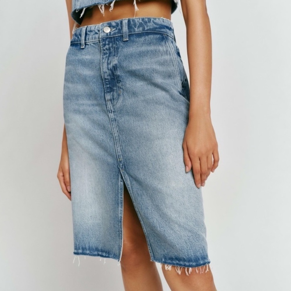 Dyani Denim Midi Skirt Size 26